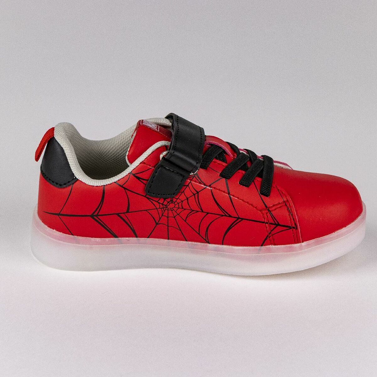 Scarpe Sportive con LED Spider-Man Rosso Velcro